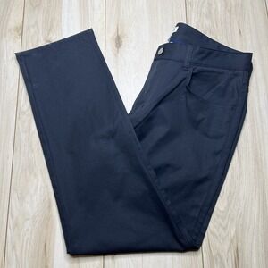 Peter Millar Mens 5 Pocket Performance Twill Pants Straight Leg Black Size 33x30